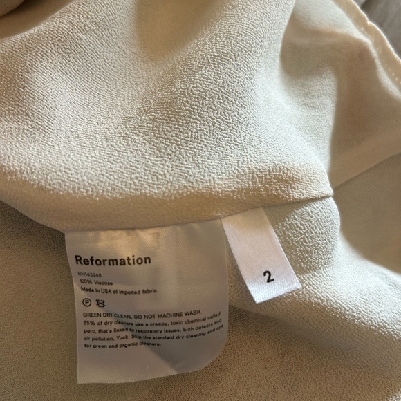 Reformation Dietrich Dress Size 2 Landscape Print Mountains Slip Backless - Picture 13 of 13